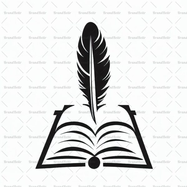 Offenes Buch und Feder